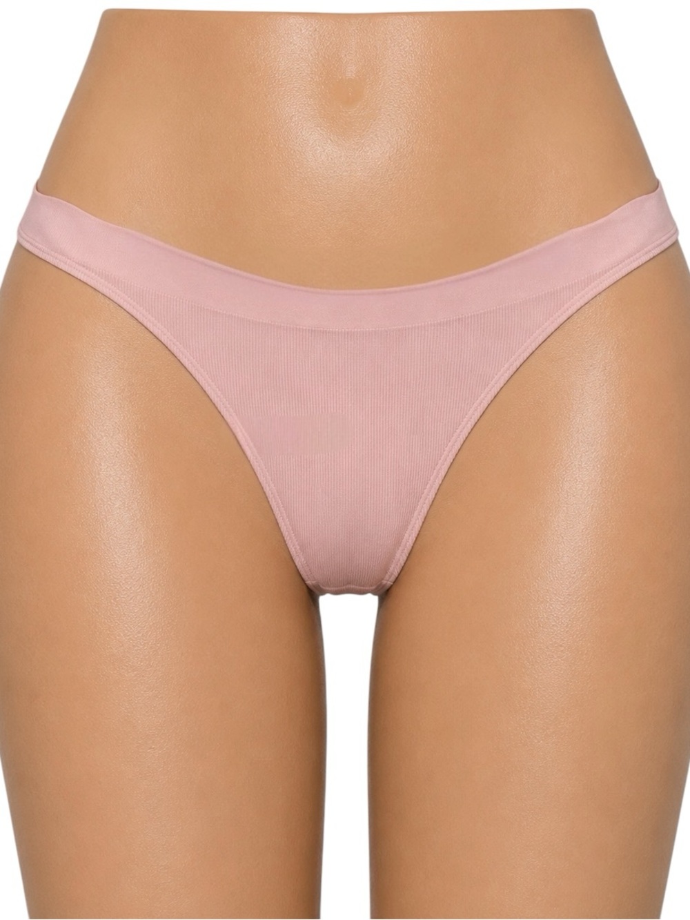 Bp. Maya Ribbed Womens Thong Panty Pink NWT XXL